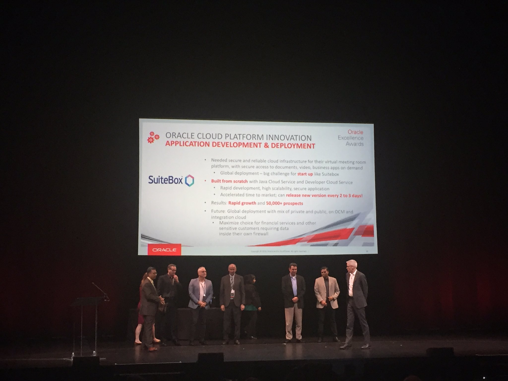 #OOW16 Awards time WINNER