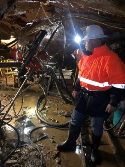 Kempe drilling underground