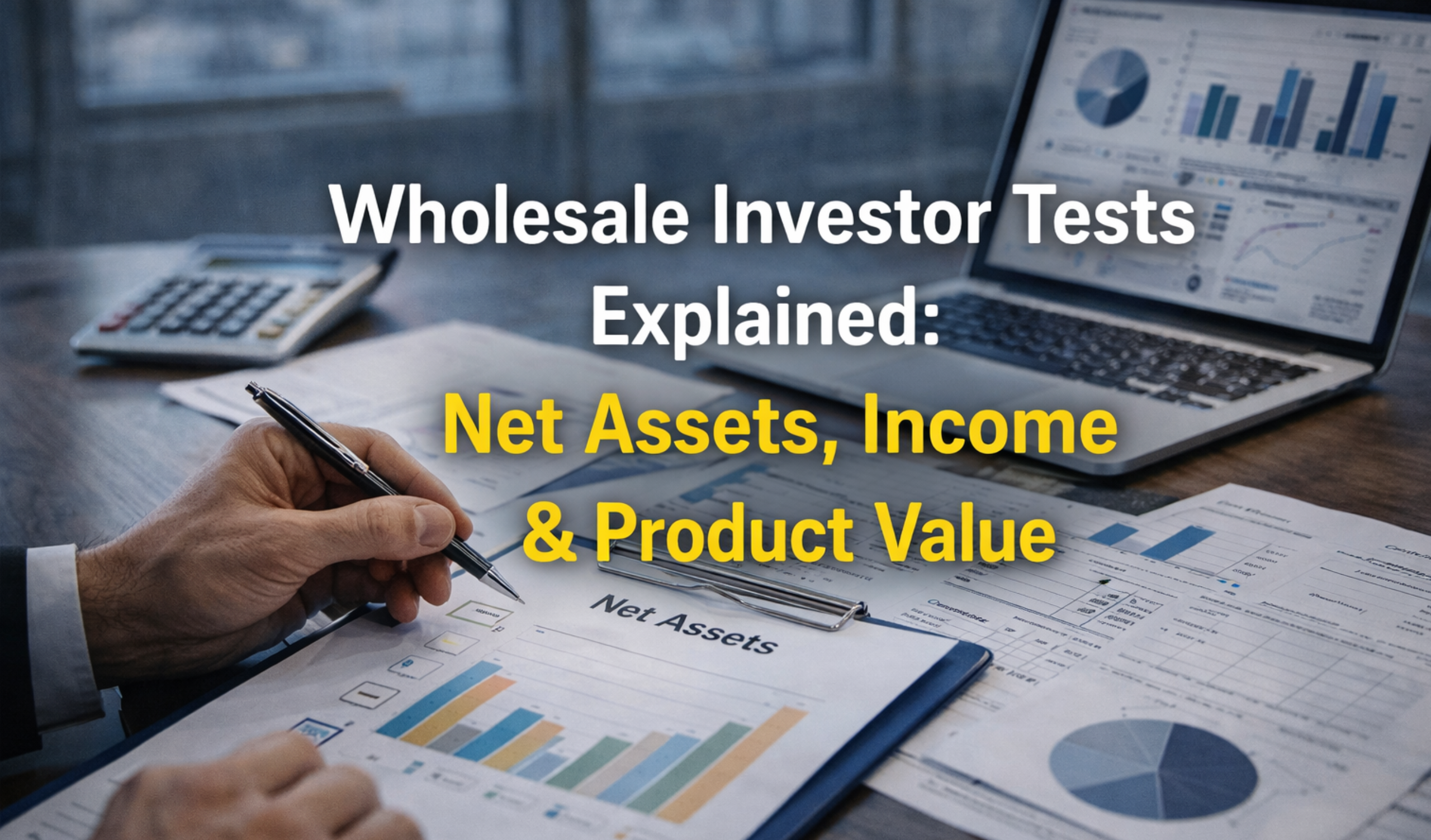 Wholesale Investor Tests Explained: Net Assets, Income & Product Value