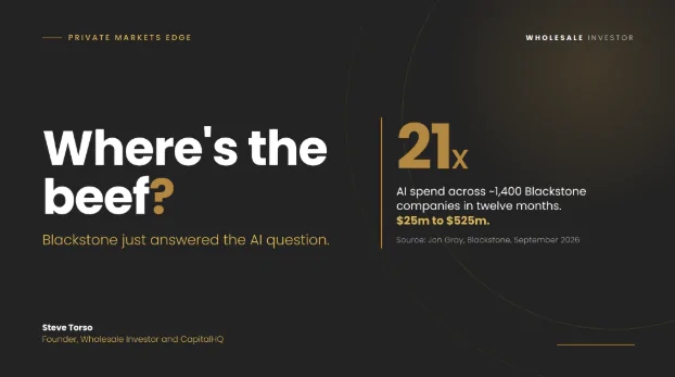 Where’s the beef? Blackstone just answered the AI question.